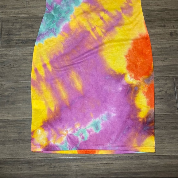 PatPat Rave Party Summer Tie Dye Bright Colorful Dress Size Medium Women’s - Picture 7 of 12